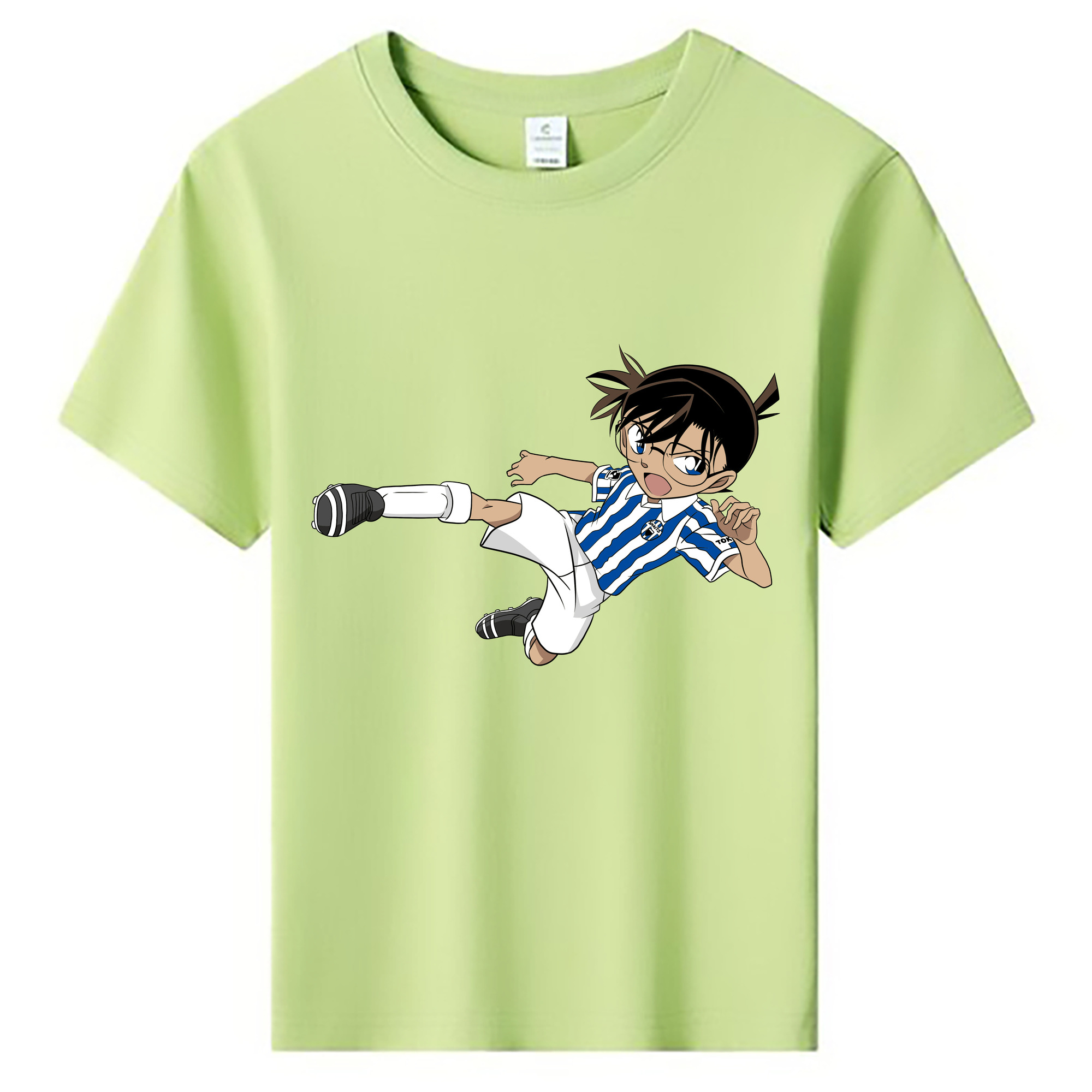 （画像用） 名探偵コナン 江戸川 コナン Detective Conan Conan Edogawa 綿100％キッズTシャツ（フロントプリント）